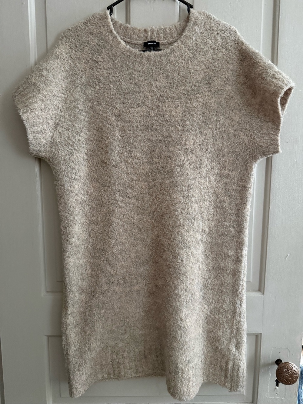Express Cozy Cream Sweater Dress